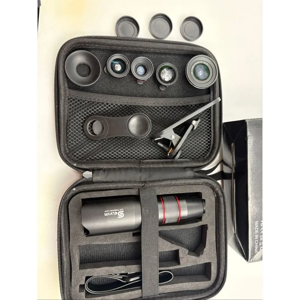 Selvim 4-in-1 Smartphone Camera Lens Kit 22X Telephoto Wide Angle Macro Fisheye
